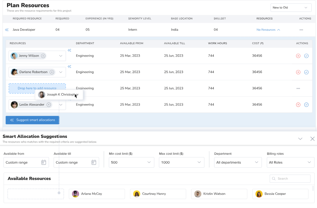 screenshot of Keka PSA